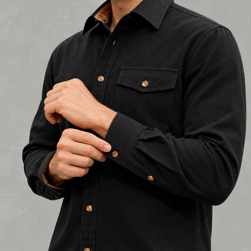 Men’s Casual Shacket – Long Sleeve Relaxed Fit Shacket