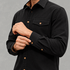 Men’s Casual Shacket – Long Sleeve Relaxed Fit Shacket