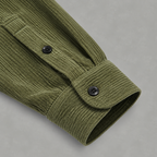 Men’s Corduroy Shirt Jacket – Plus Size Long Sleeve Lapel Shacket