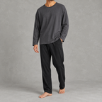 Men’s Cotton Pyjama Set – 100% Cotton Long Sleeve Top and Trousers