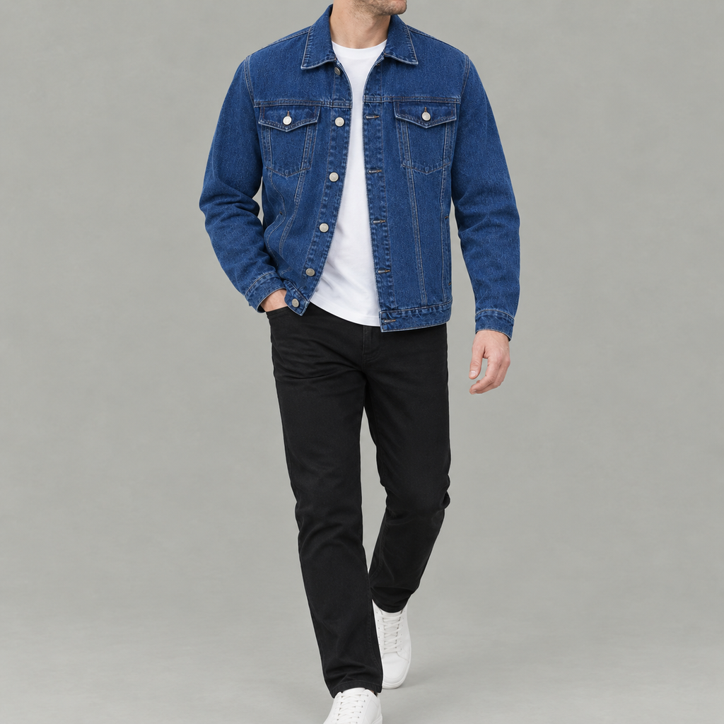 Men’s Denim Jacket – Relaxed Fit Casual Workwear Jacket