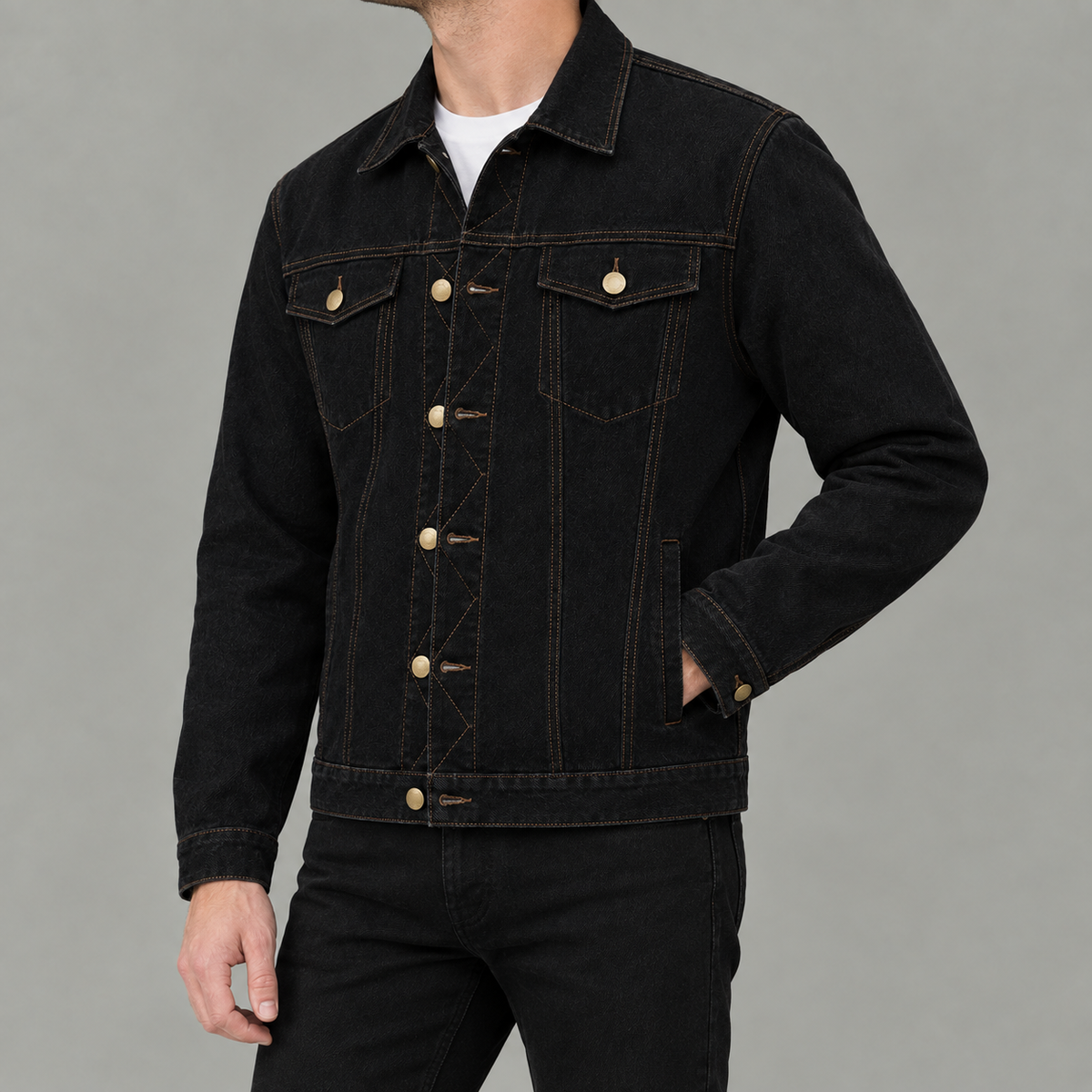 Men’s Denim Jacket – Relaxed Fit Casual Workwear Jacket