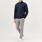 Men’s Lightweight Jacket – Stand Collar Knitted Winter Padded Coat