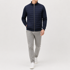 Men’s Lightweight Jacket – Stand Collar Knitted Winter Padded Coat