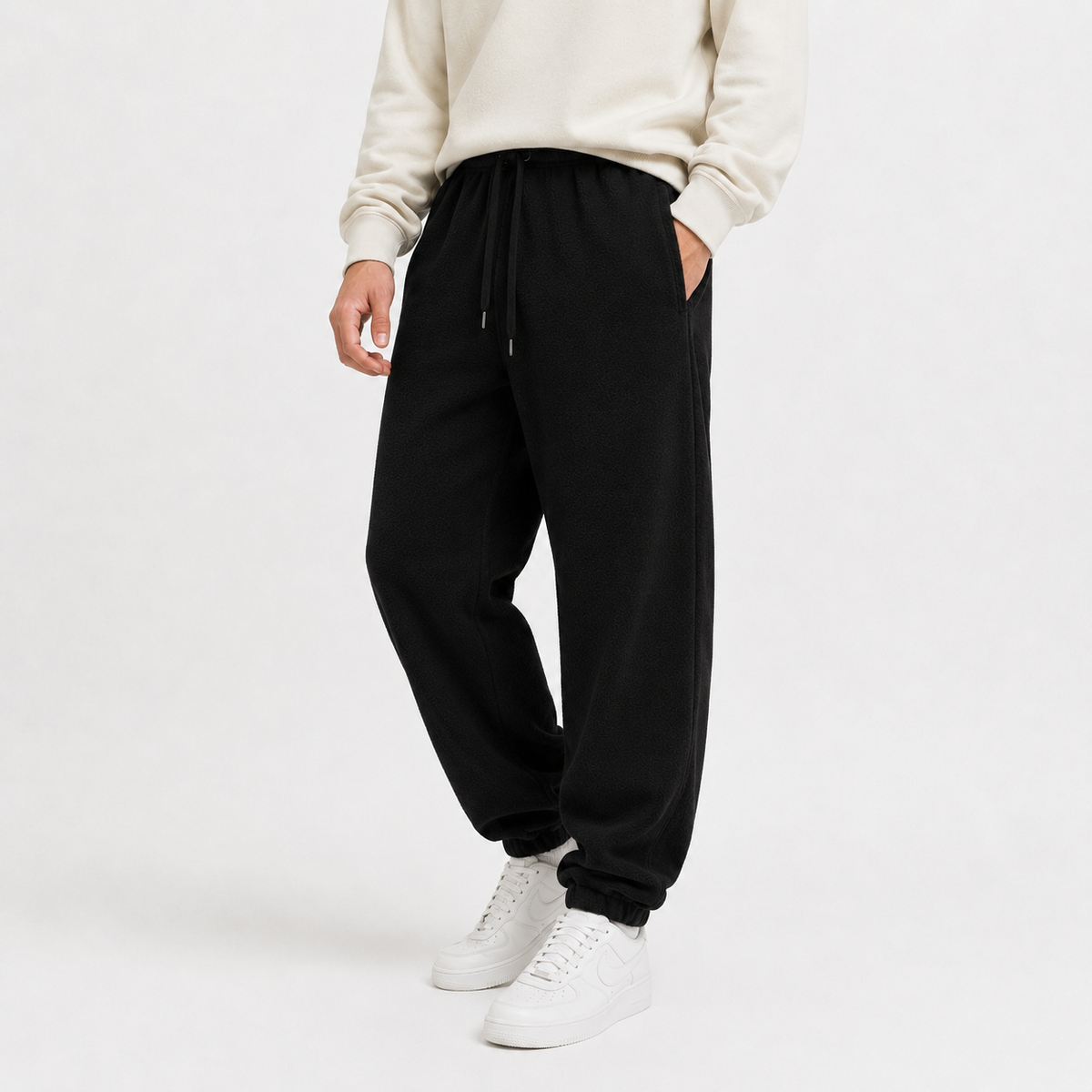 Men’s Fleece Lined Joggers – Thickened Thermal Sweatpants with Elasticated Cuffs