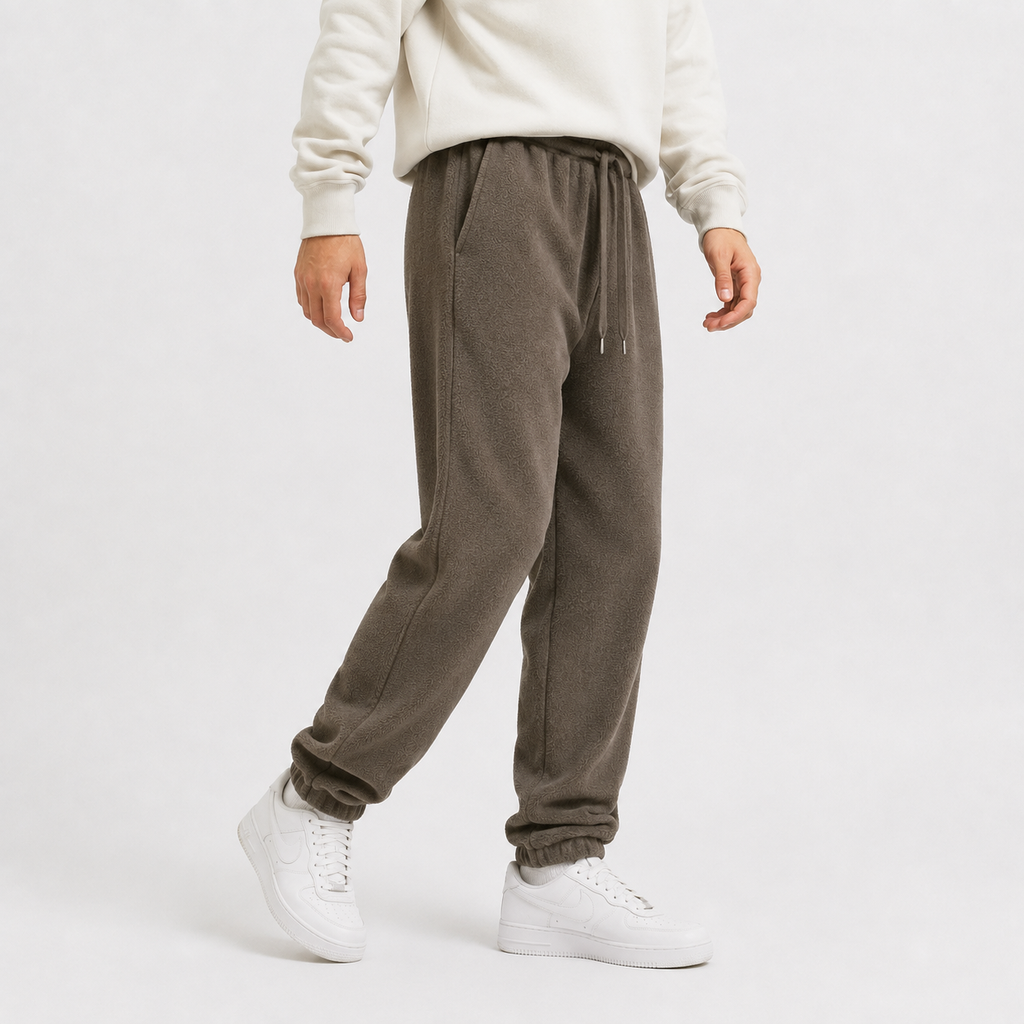 Men’s Fleece Lined Joggers – Thickened Thermal Sweatpants with Elasticated Cuffs