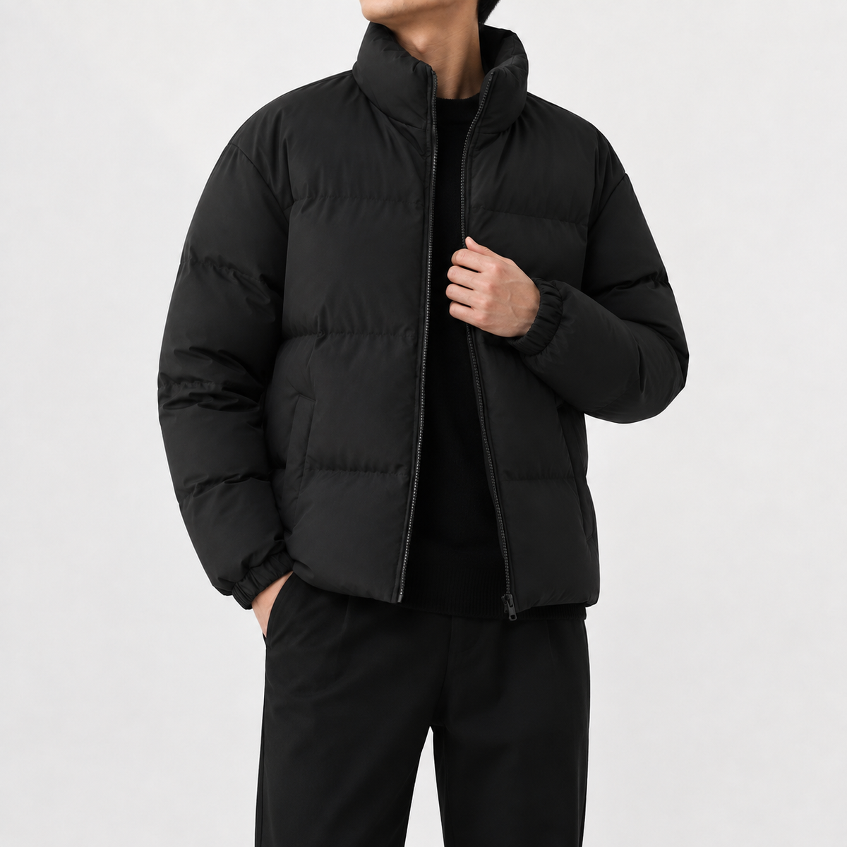 Men’s Puffer Jacket – Fleece Lined Winter Coat for Extra Warmth