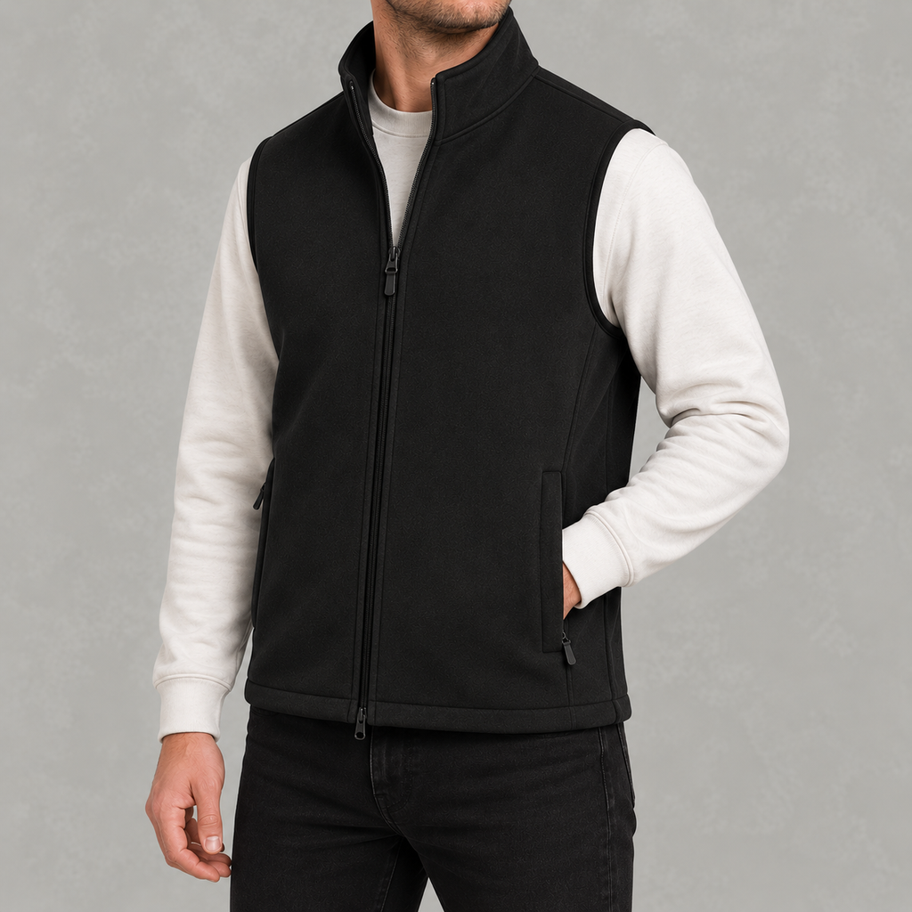 Men’s Fleece Vest – Polar Fleece Lined Thickened Gilet