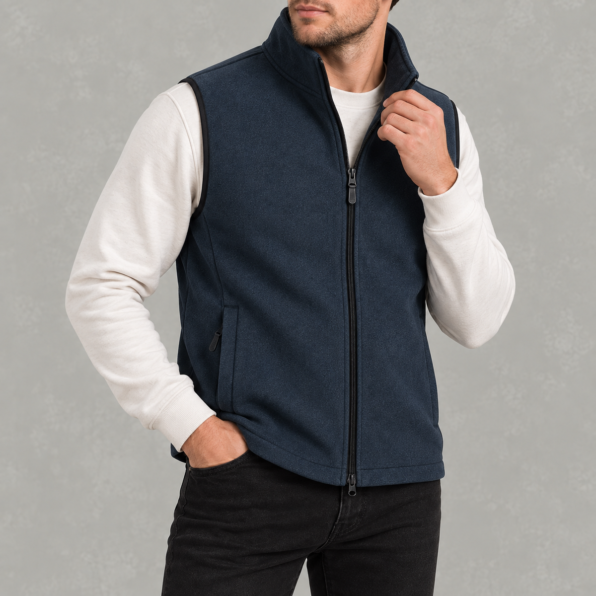 Men’s Fleece Vest – Polar Fleece Lined Thickened Gilet