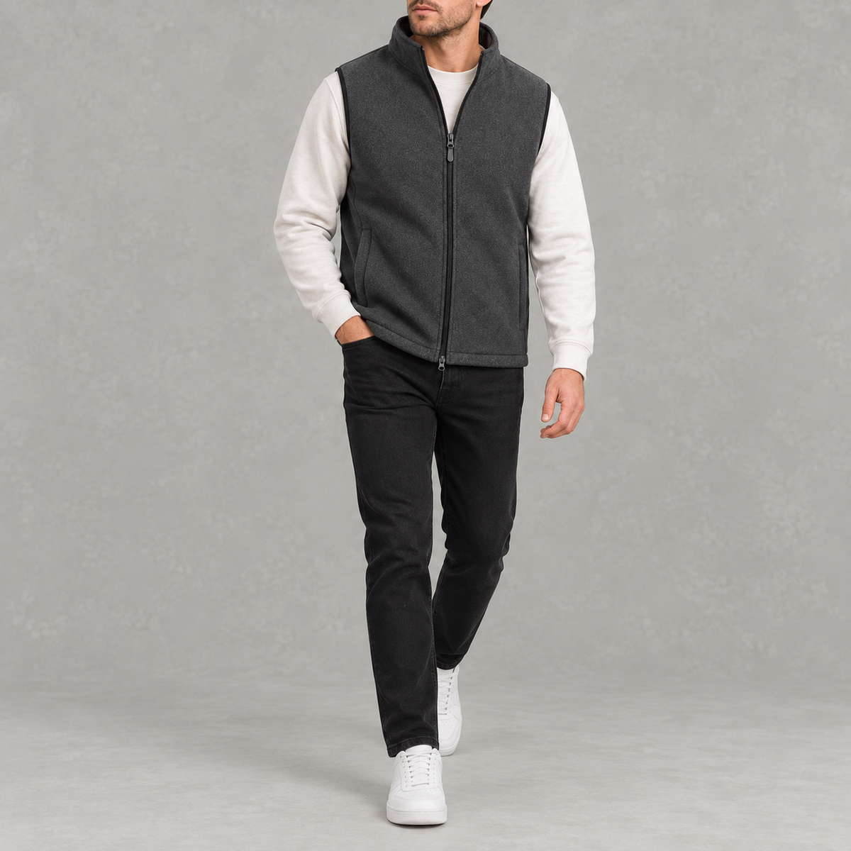 Men’s Fleece Vest – Polar Fleece Lined Thickened Gilet
