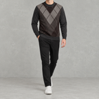 Men’s Graphic Jumper – Thickened Casual Long Sleeve Pullover