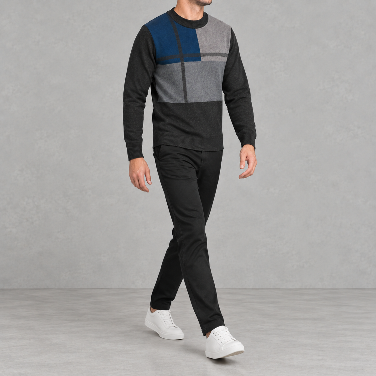 Men’s Graphic Jumper – Thickened Casual Long Sleeve Pullover