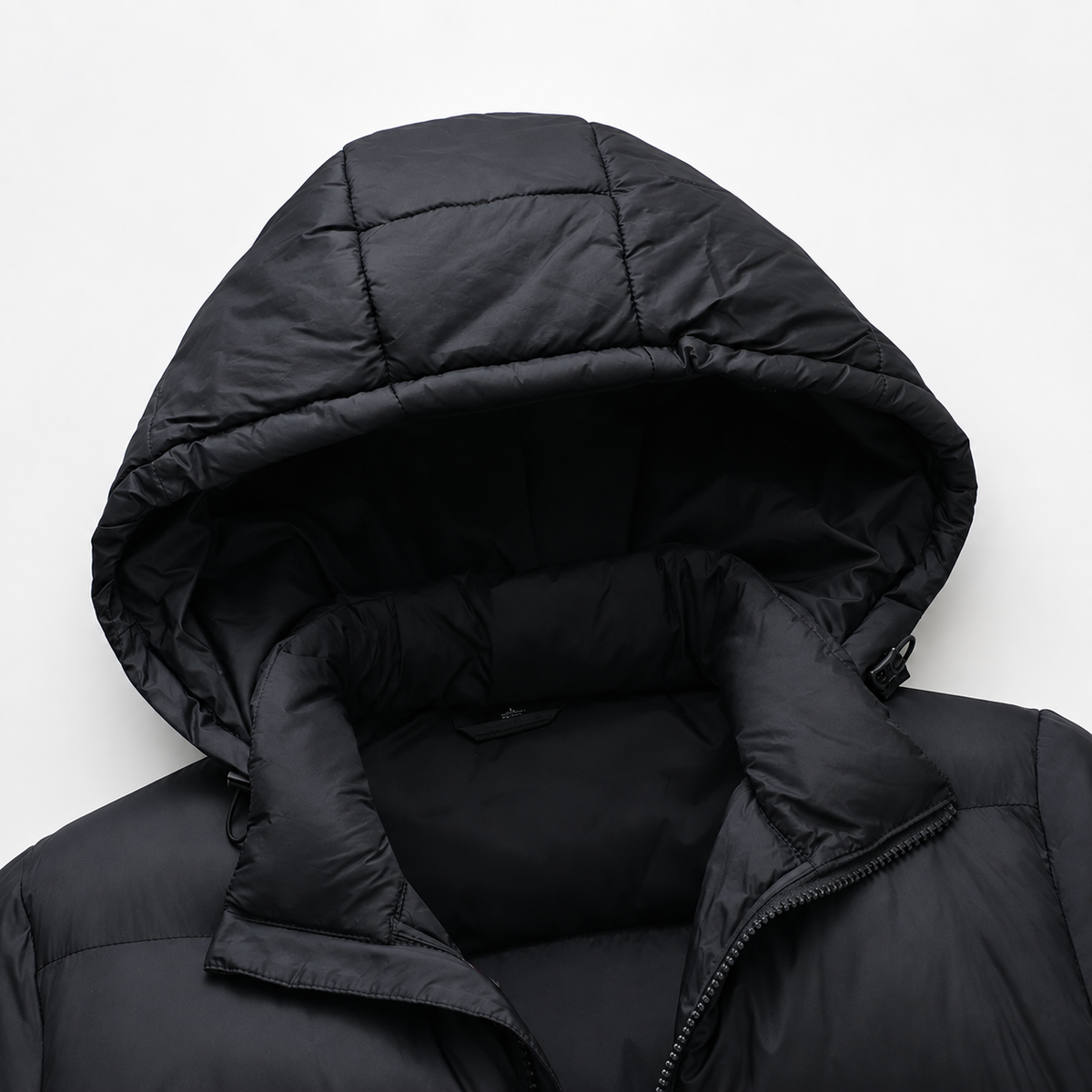 Men’s Hooded Quilted Jacket – Warm Padded Winter Coat with Hood