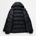 Men’s Hooded Quilted Jacket – Warm Padded Winter Coat with Hood