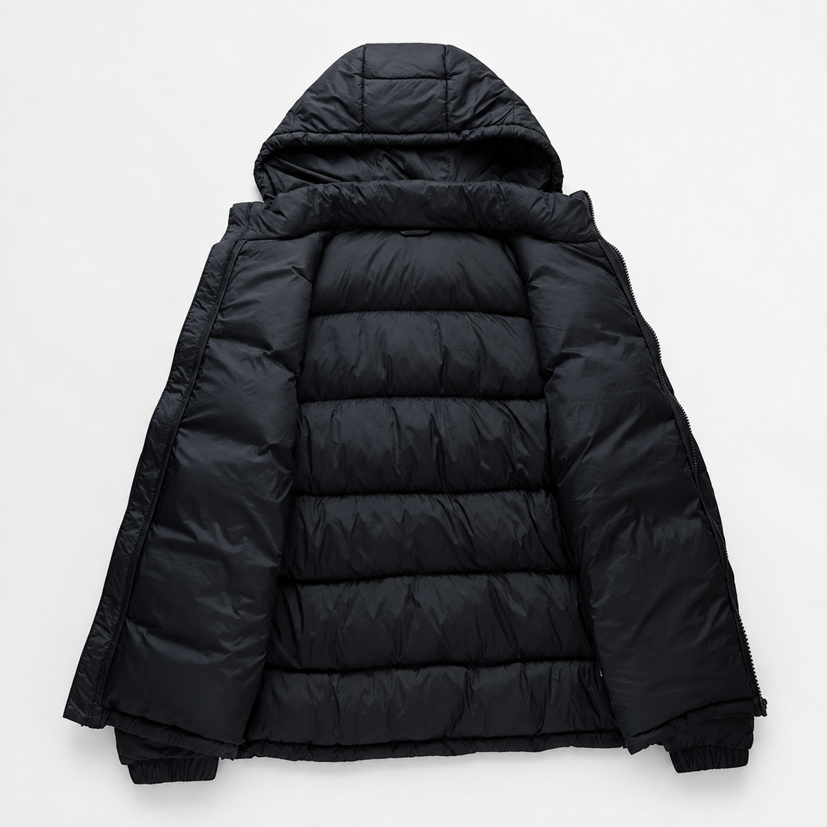 Men’s Hooded Quilted Jacket – Warm Padded Winter Coat with Hood