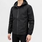 Men’s Waterproof Jacket – Hooded Casual Raincoat with Long Sleeves