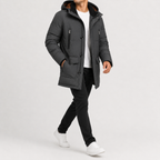 Men’s Padded Jacket – Thickened Insulated Winter Parka Coat