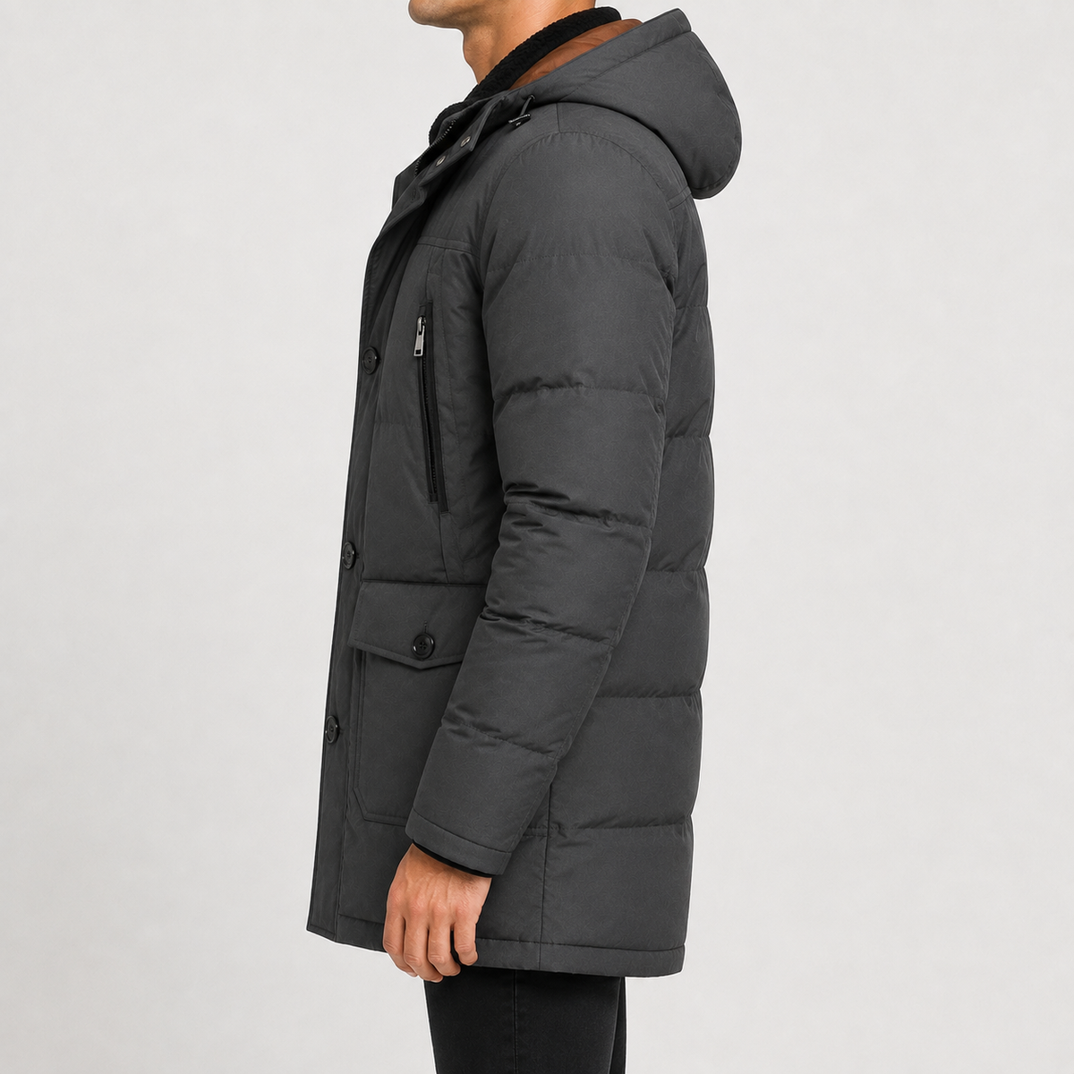 Men’s Padded Jacket – Thickened Insulated Winter Parka Coat