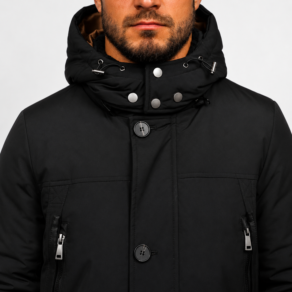 Men’s Padded Jacket – Thickened Insulated Winter Parka Coat