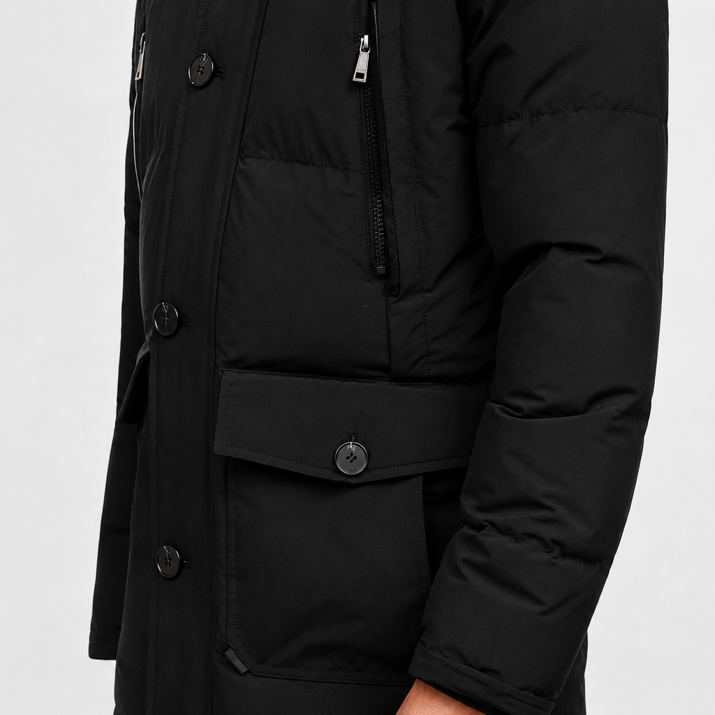 Men’s Padded Jacket – Thickened Insulated Winter Parka Coat