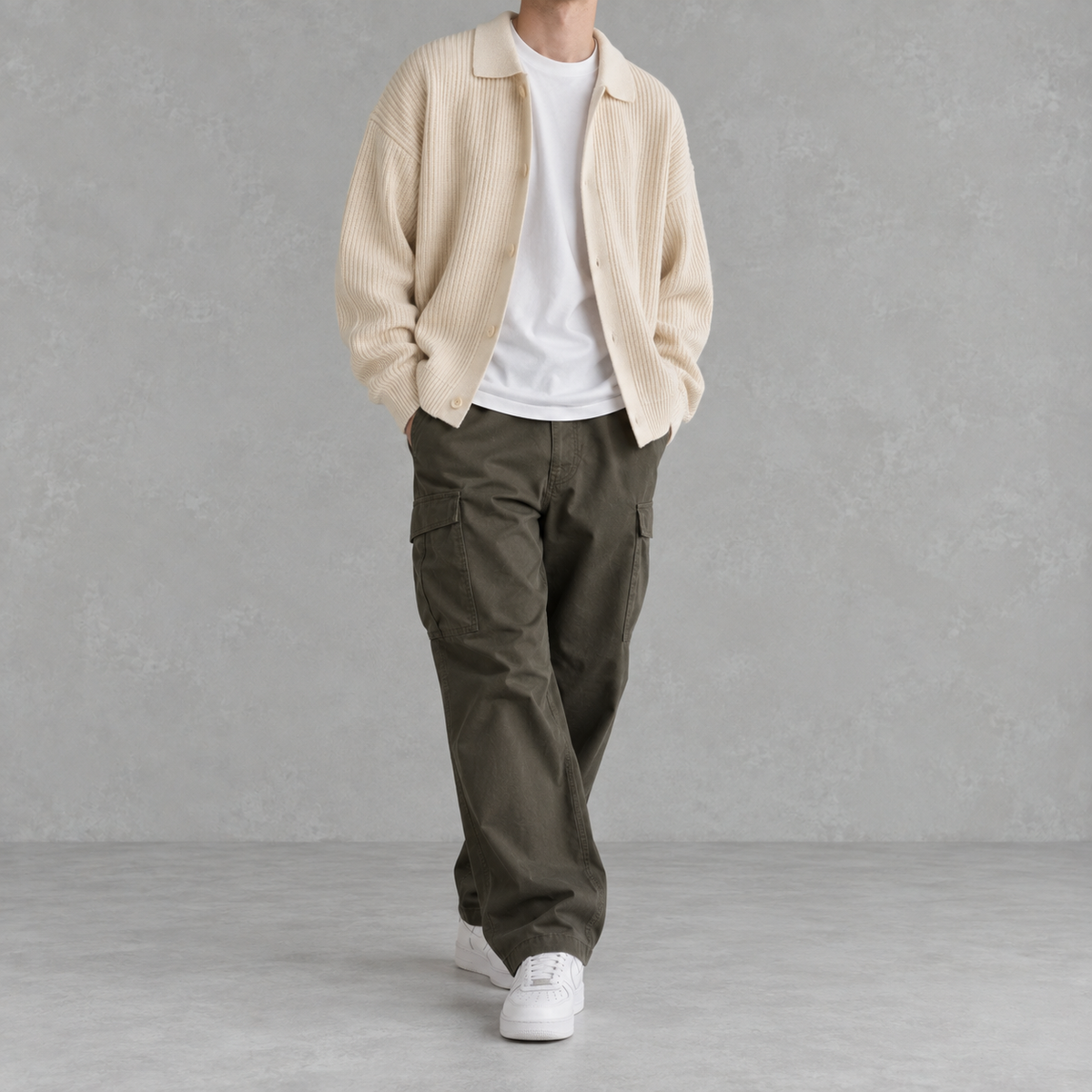 Men’s Knitted Cardigan – Casual Unisex Button Front Jumper