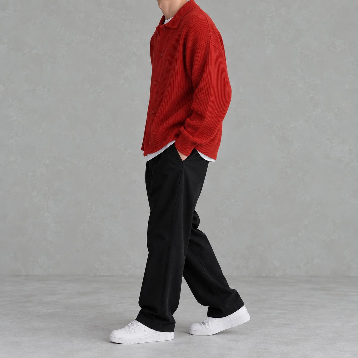 Men’s Knitted Cardigan – Casual Unisex Button Front Jumper