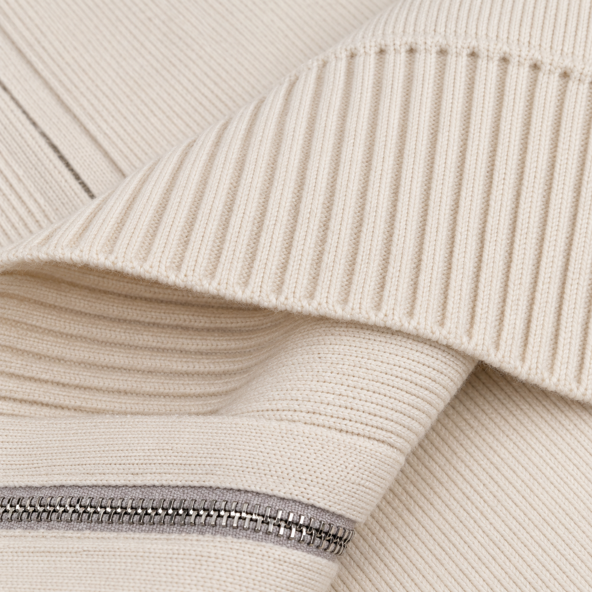 Men’s Knitted Cardigan – Full Zip Ribbed Jumper with Contrast Collar