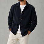 Men’s Knitted Cardigan – Lapel Collar Button Front Jumper for Autumn & Winter