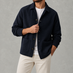 Men’s Knitted Cardigan – Lapel Collar Button Front Jumper for Autumn & Winter
