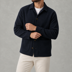 Men’s Knitted Cardigan – Lapel Collar Button Front Jumper for Autumn & Winter