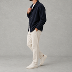 Men’s Knitted Cardigan – Lapel Collar Button Front Jumper for Autumn & Winter