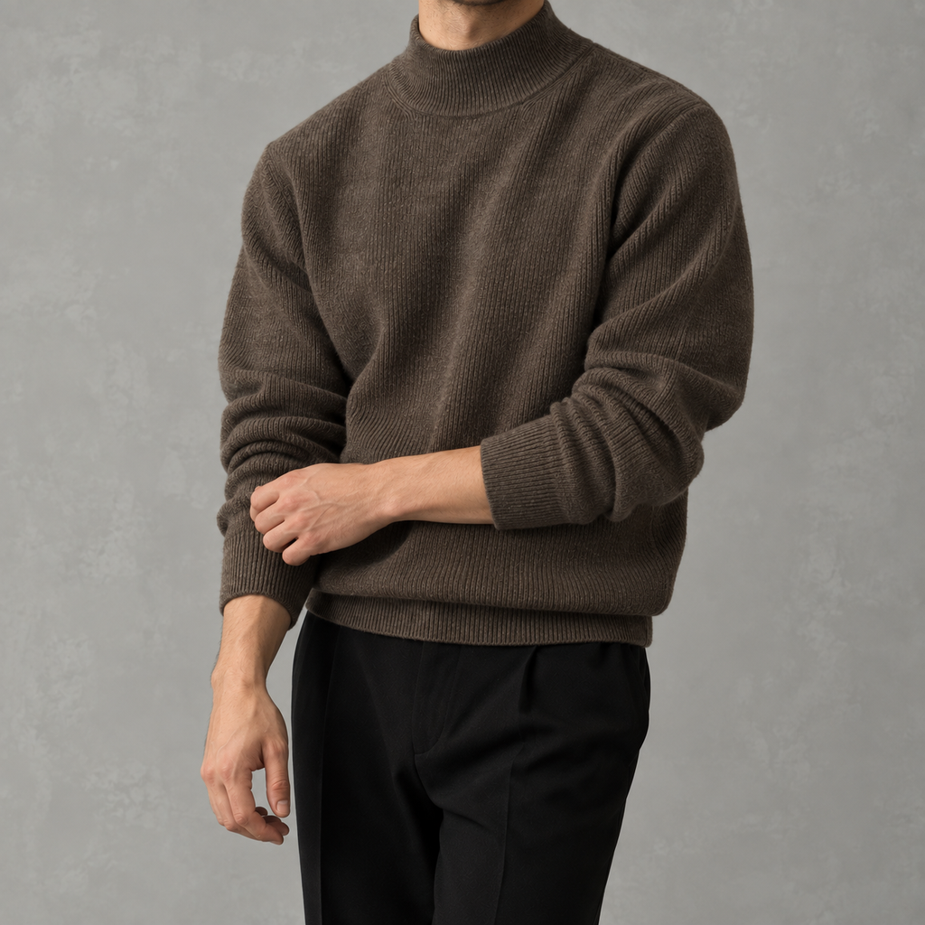 Men’s Knitted Jumper – Warm Long Sleeve Pullover for Layering