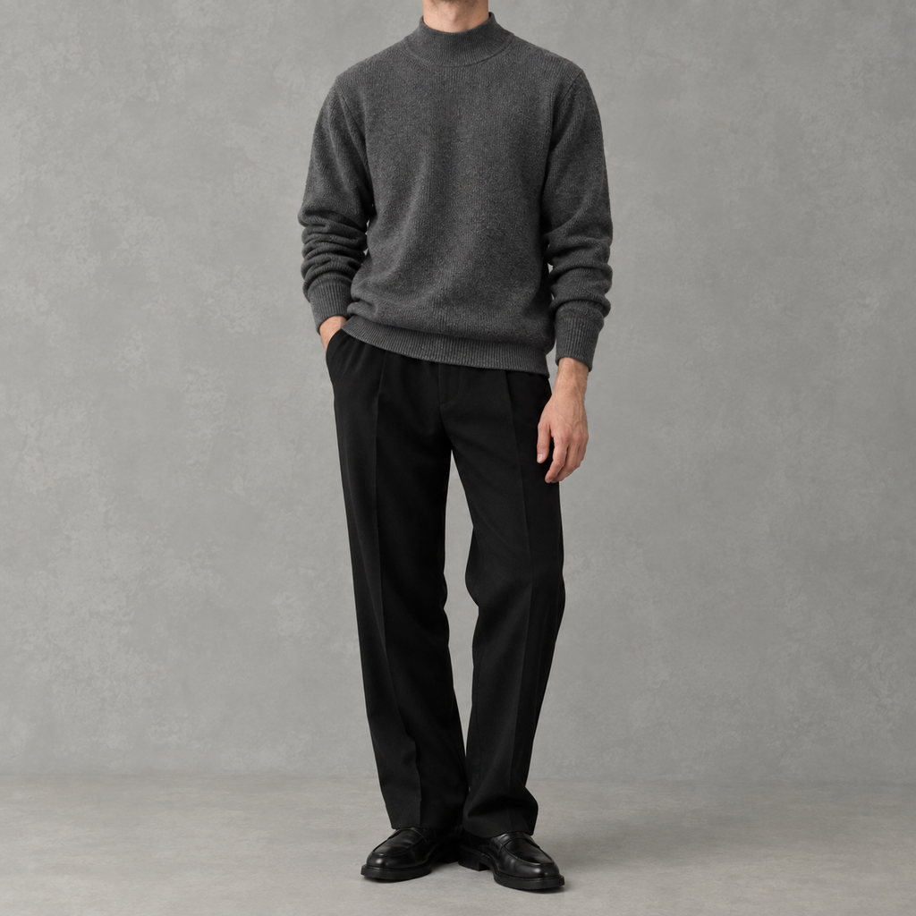 Men’s Knitted Jumper – Warm Long Sleeve Pullover for Layering