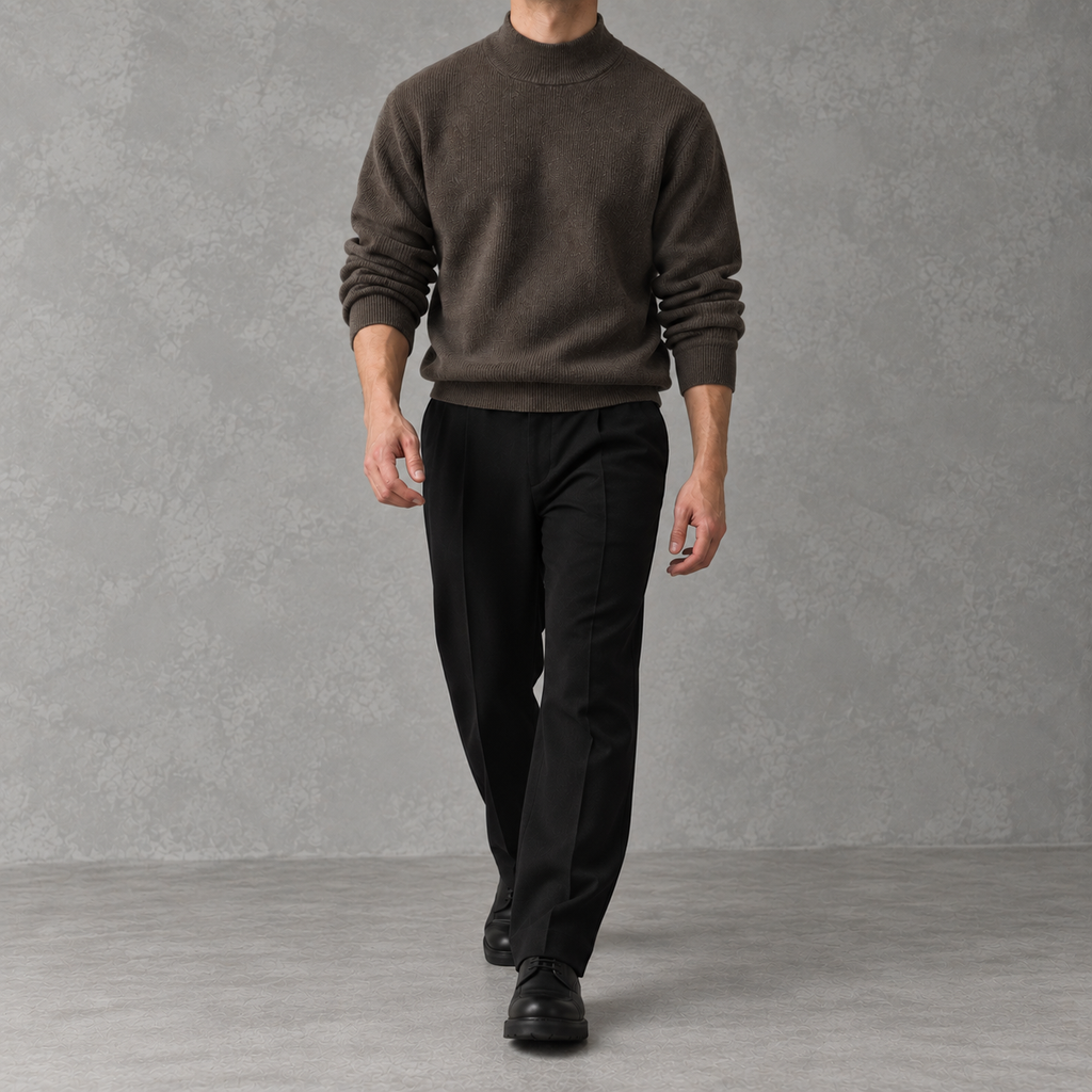 Men’s Knitted Jumper – Warm Long Sleeve Pullover for Layering