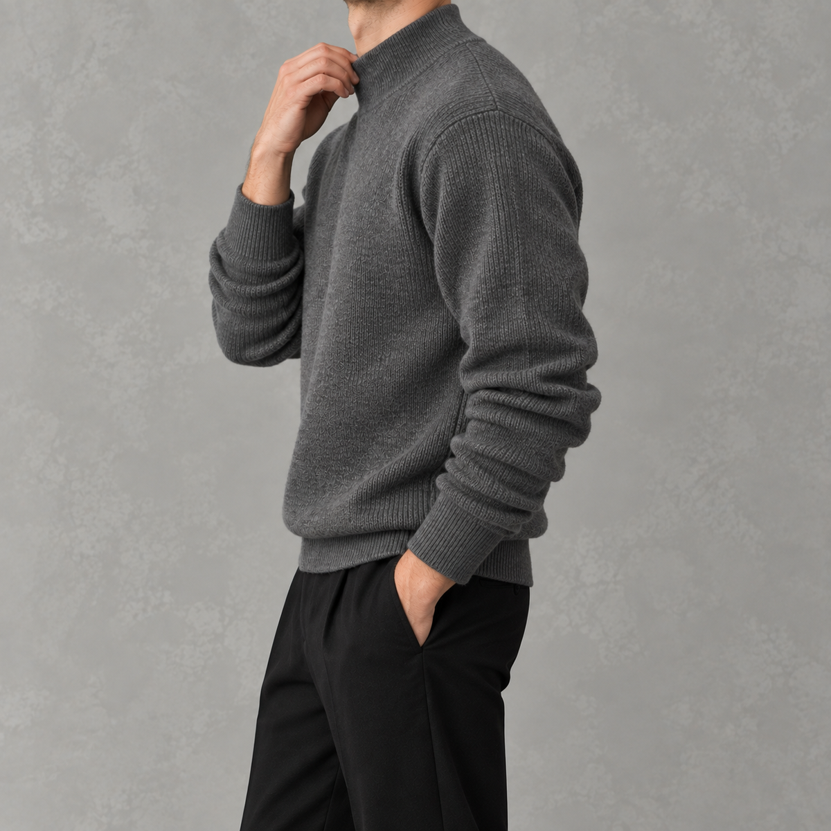 Men’s Knitted Jumper – Warm Long Sleeve Pullover for Layering