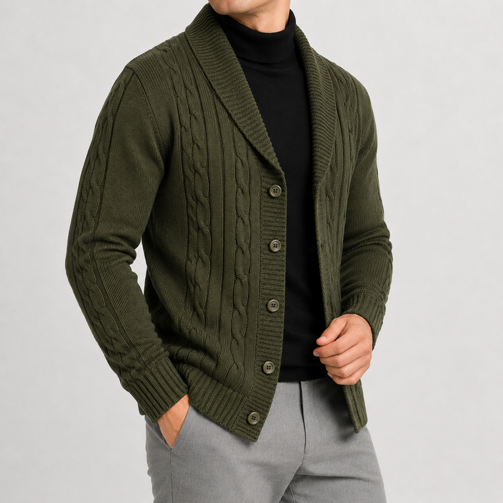 Men’s Knitted Coat – Autumn Winter Long Sleeve Jumper Jacket