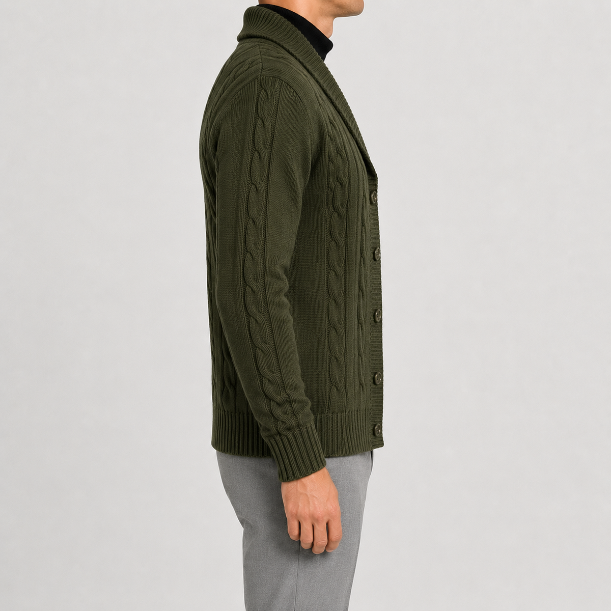Men’s Knitted Coat – Autumn Winter Long Sleeve Jumper Jacket