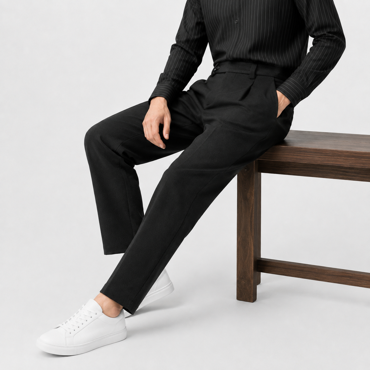 Men’s Corduroy Trousers – Loose Fit Straight Leg Winter Casual Trousers