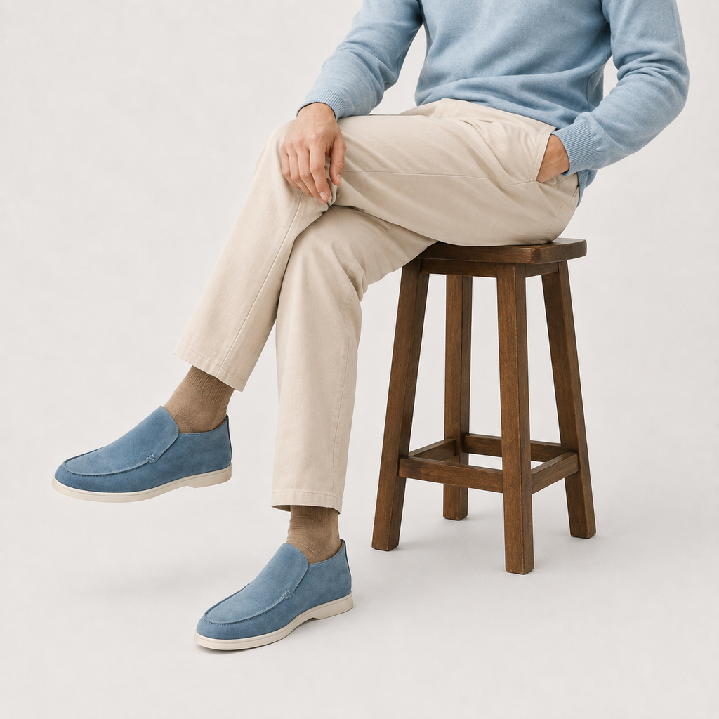 Men’s Loafers – Slip-On Moc Toe Casual Shoes with Plus Size Fit