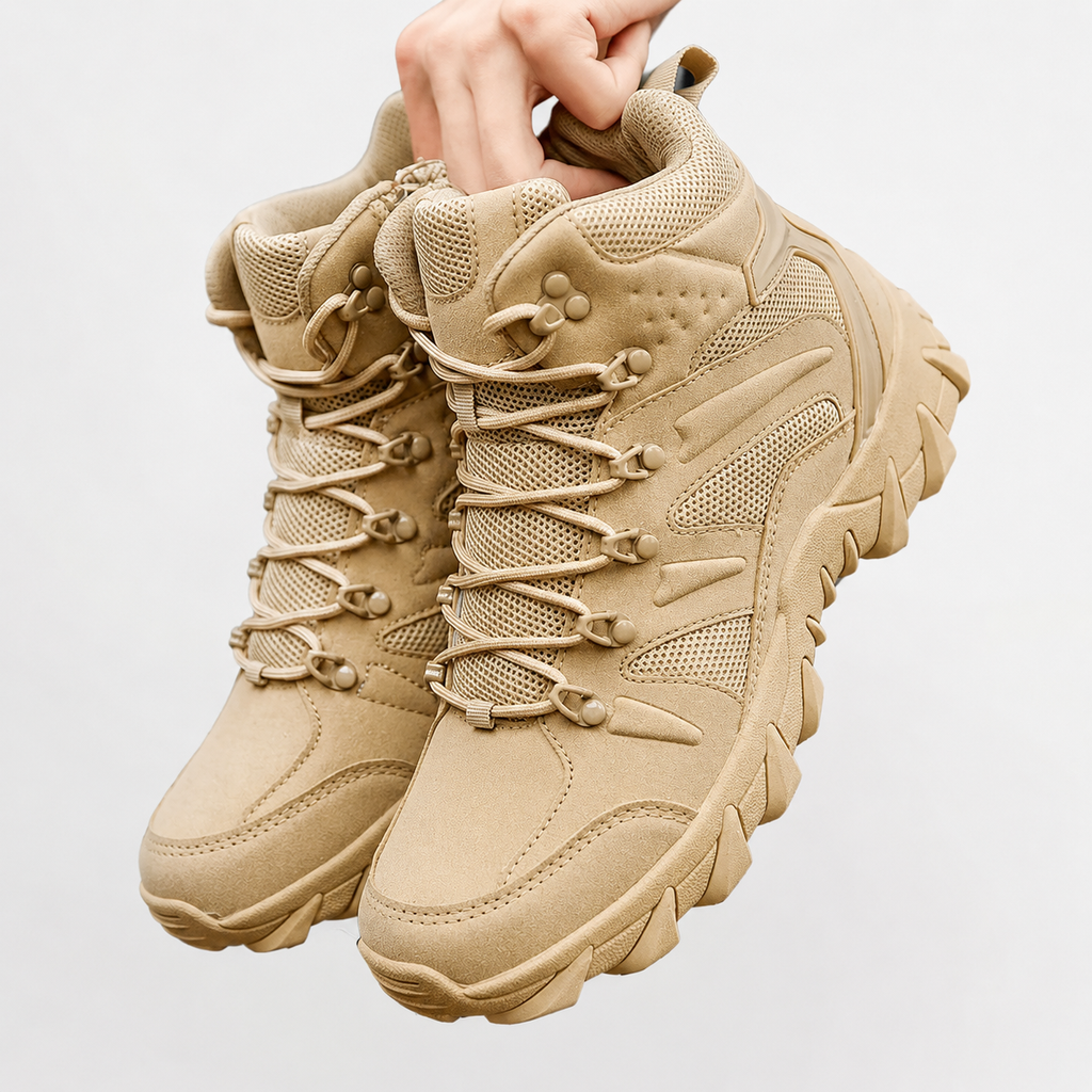 Men’s Hiking Boots – Outdoor Combat Boots with Lace-Up Ankle Design