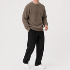 Men’s Oversized Jumper – Thickened Loose Fit Knitted Pullover