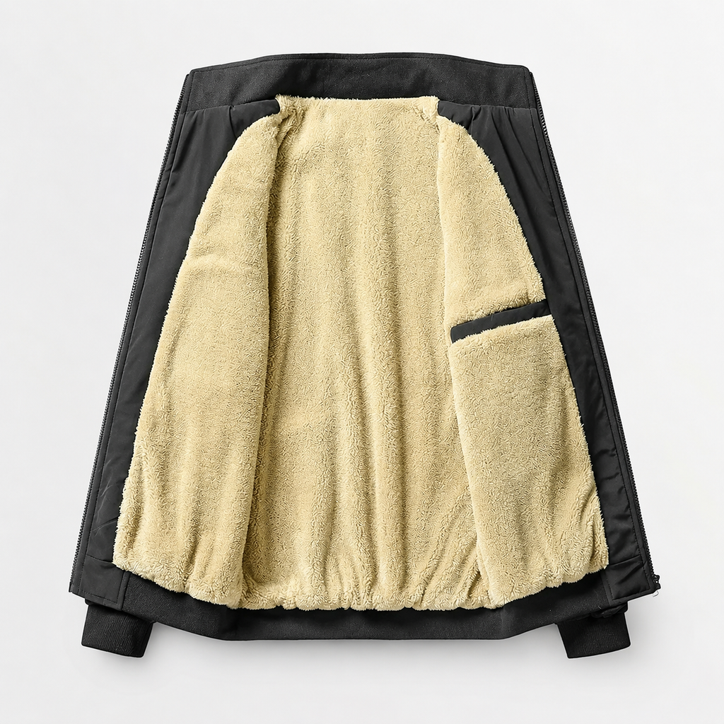 Men’s Padded Jacket – Heavyweight Fleece-Lined Winter Coat