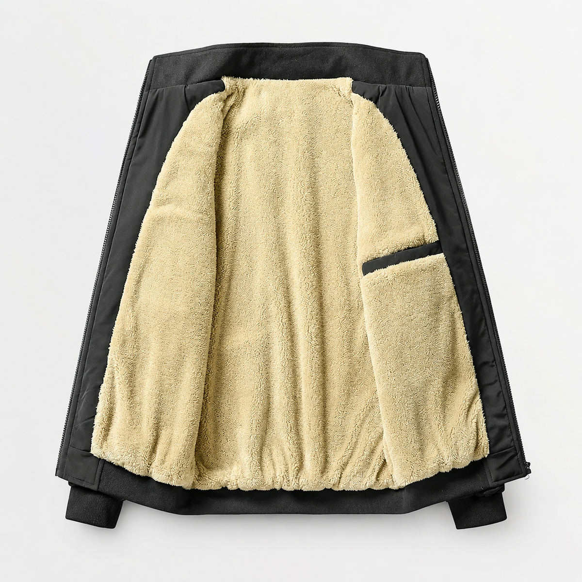 Men’s Padded Jacket – Heavyweight Fleece-Lined Winter Coat