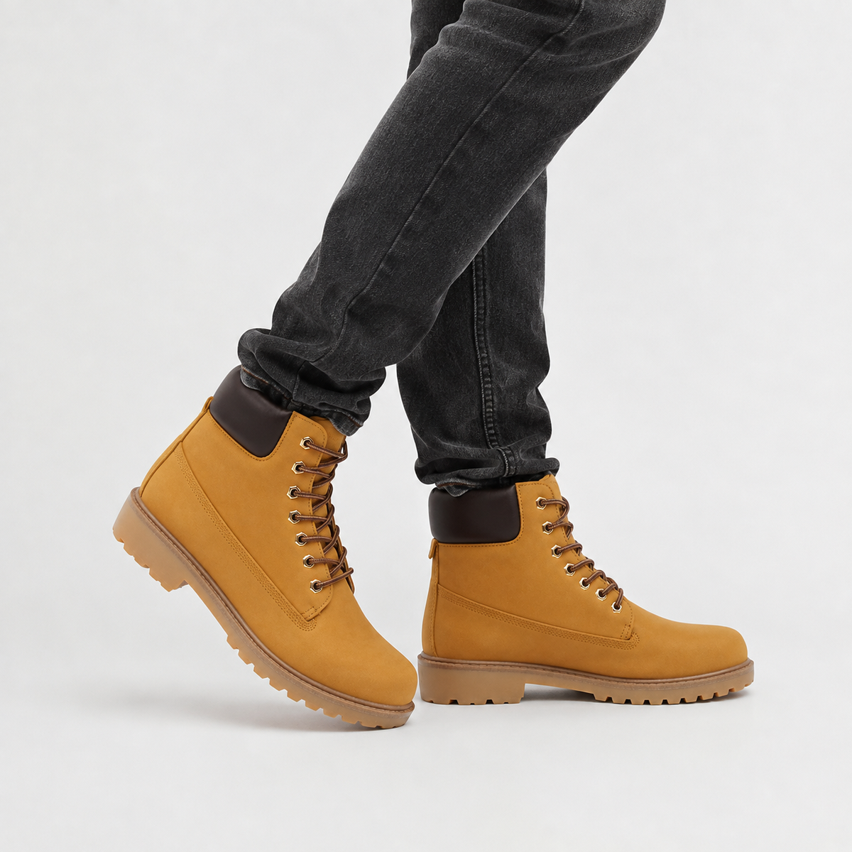 Men’s Quilted Boots – High Top Casual Work Boots with Warm Lining
