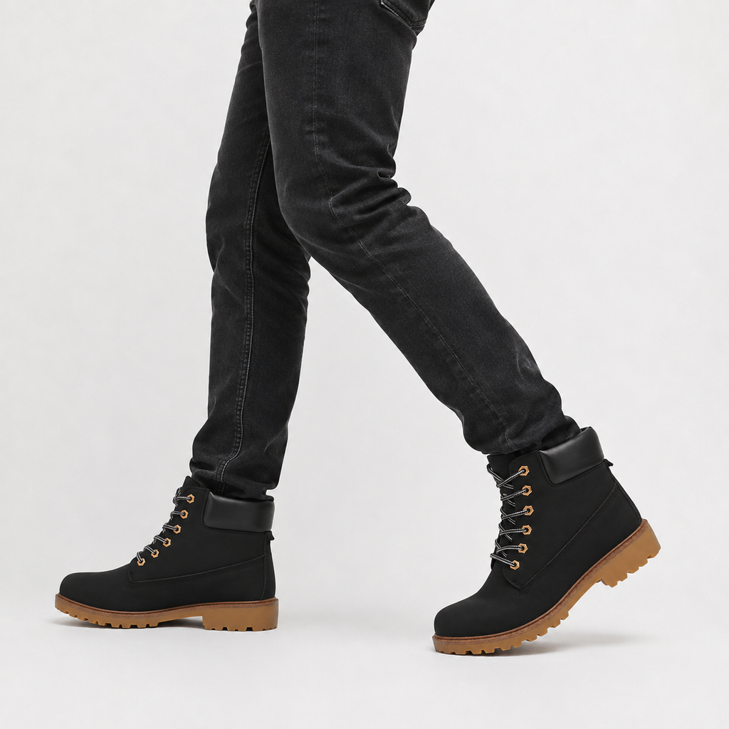 Men’s Quilted Boots – High Top Casual Work Boots with Warm Lining