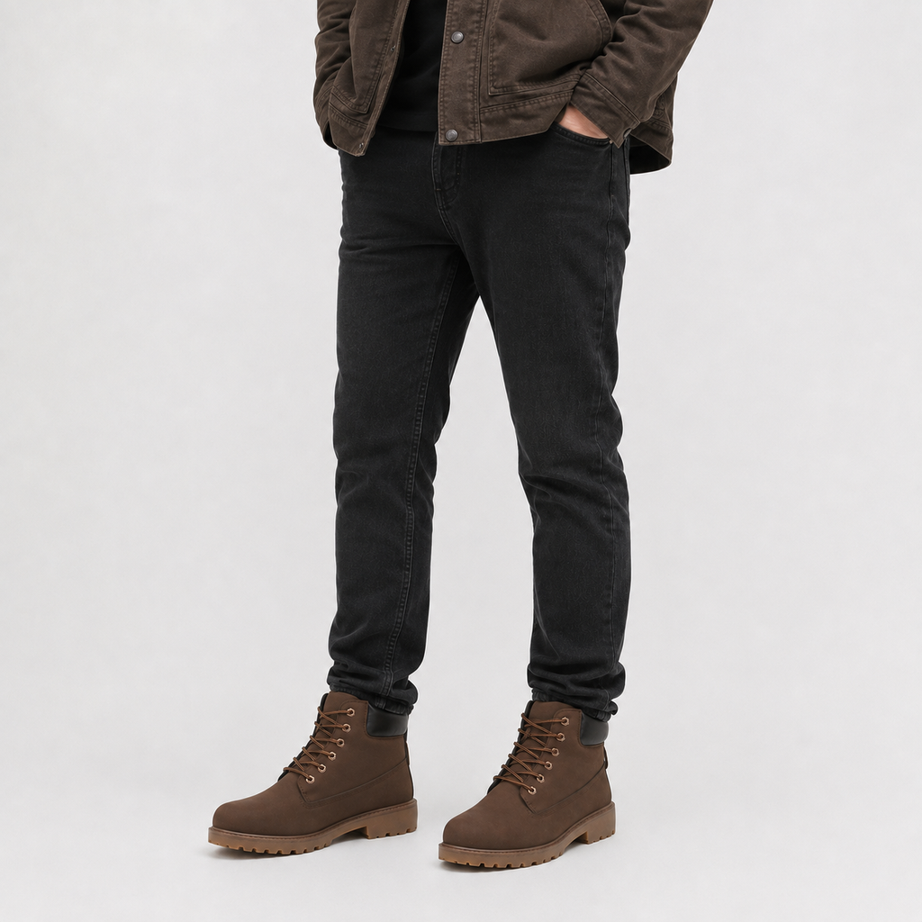 Men’s Quilted Boots – High Top Casual Work Boots with Warm Lining