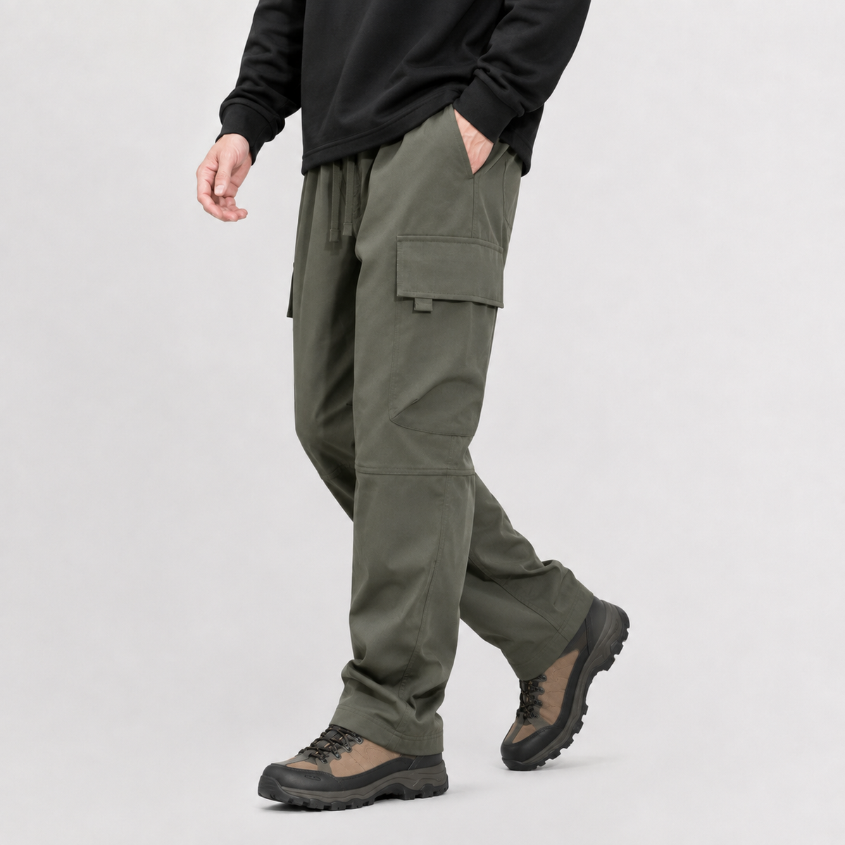 Men’s Cargo Trousers – Relaxed Fit Straight Leg Casual Trousers