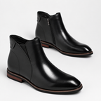 Men’s Chelsea Boots – Retro Leather Ankle Boots with Elastic Side Panels