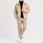 Men’s Sherpa Fleece Jacket – Loose Fit Plush Winter Coat