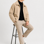 Men’s Sherpa Fleece Jacket – Loose Fit Plush Winter Coat
